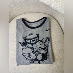 WSU | Nike | Retro Gray Tee with WSC Cat Design